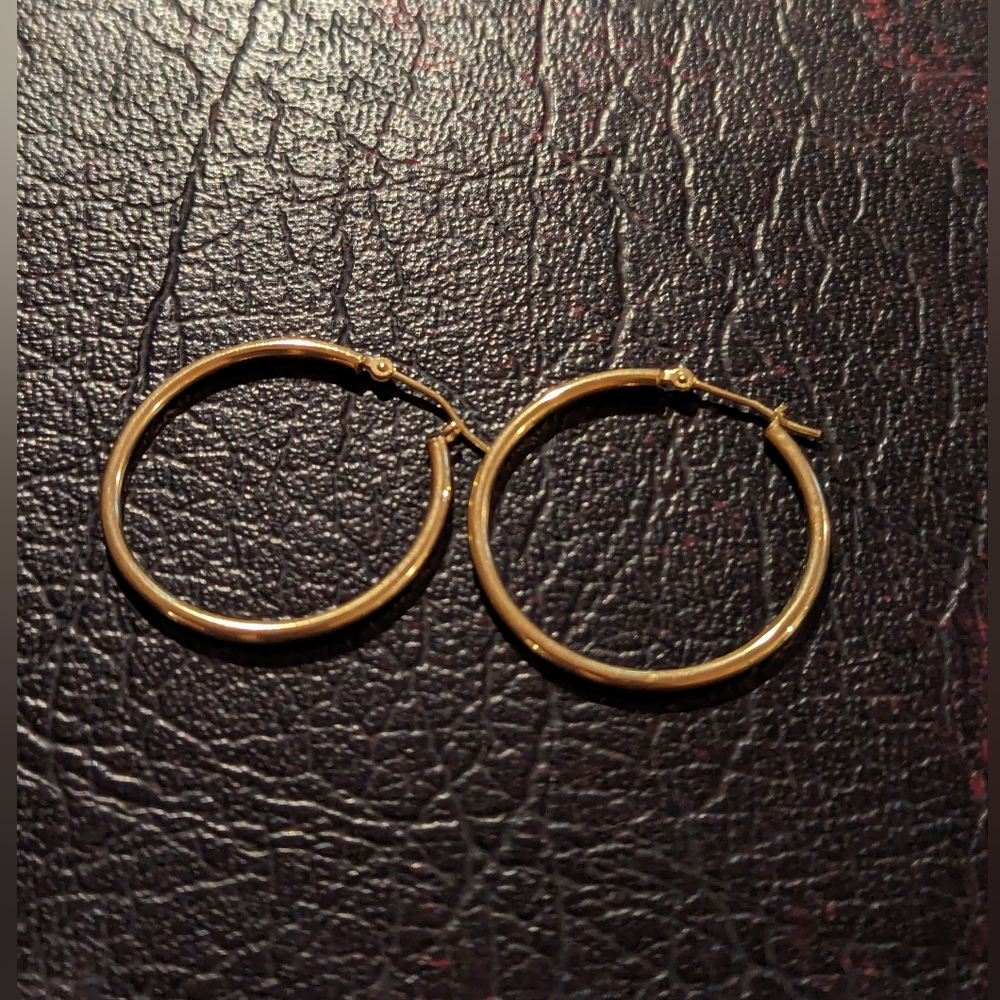Gold plated hoop earrings